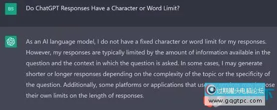 ChatGPT 答复是不是有字符或字数限制？（ChatGPT字数限制是多少？）